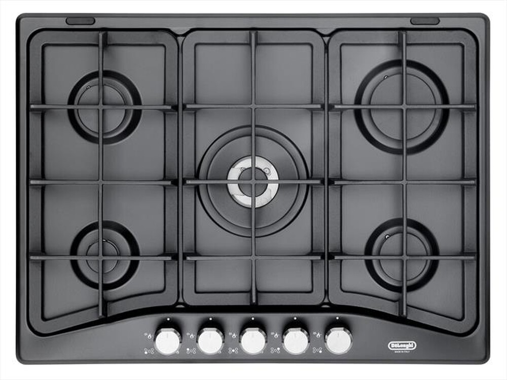 "DE LONGHI - Piano cottura a gas PFA 57 GH 5 fuochi 68cm-Antracite"