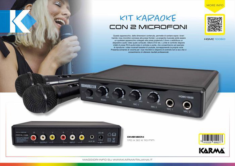Immagine del prodotto KARMA - 2 microfoni HQMC 10050-Nero