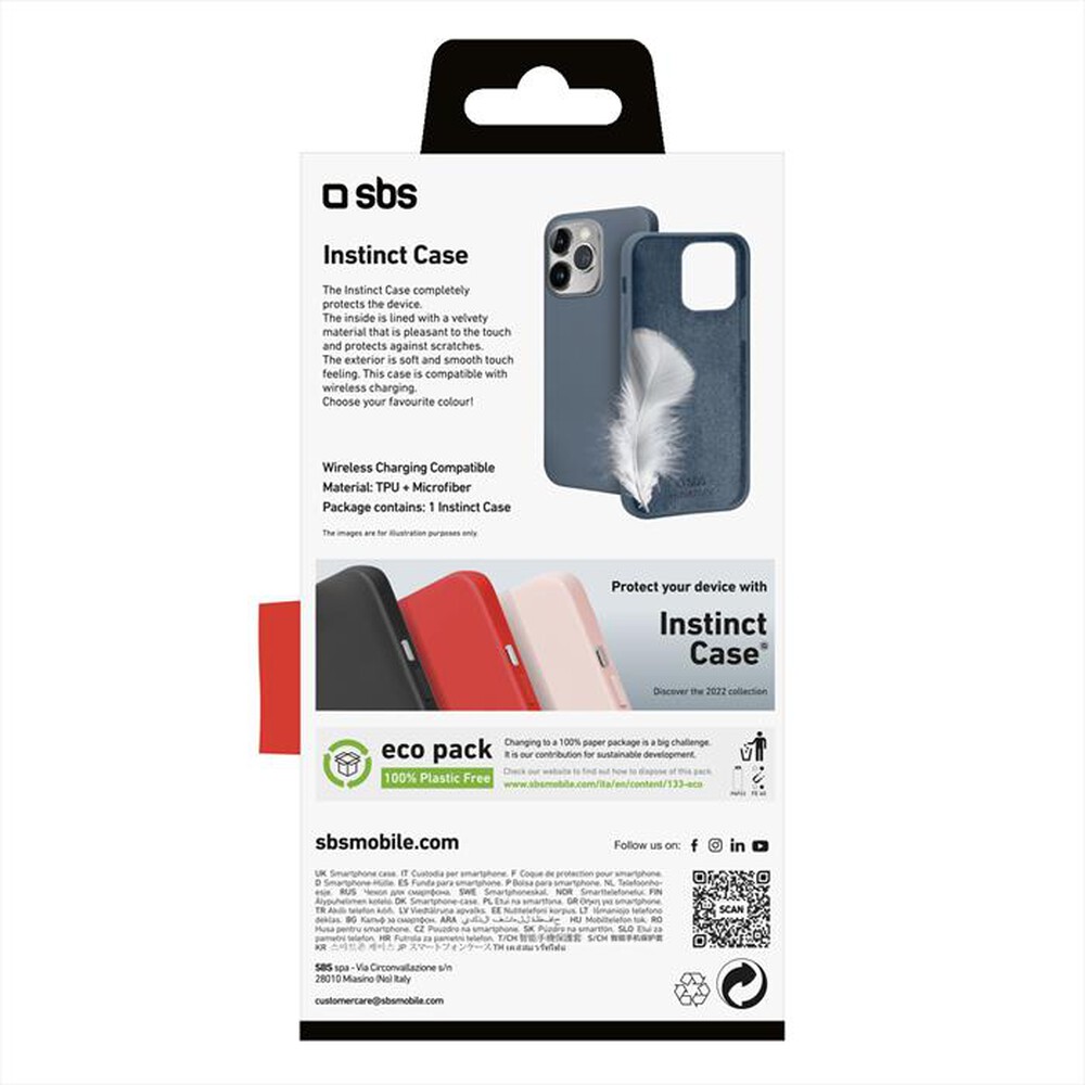 "SBS - Cover Instinct TEINSTIP1461PB per iPhone 14 Pro-Blu"
