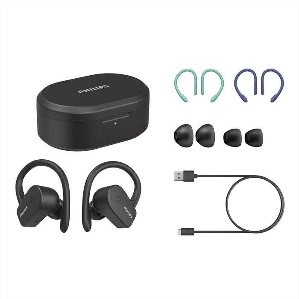 "PHILIPS - Auricolari In-ear wireless sport TAA5205BK/00-Cuffie Sport Bluetooth"