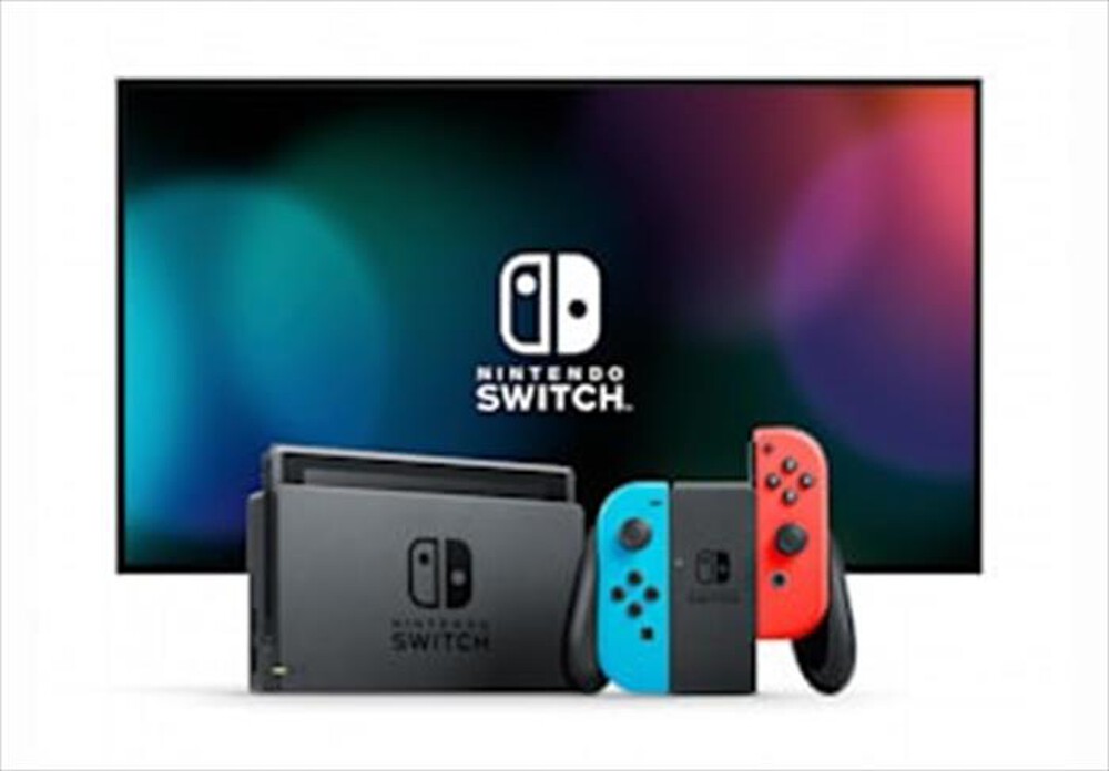 "NINTENDO - Switch 1.1 con Joy-Con Rosso Neon e Blu Neon-Blu/Rosso"