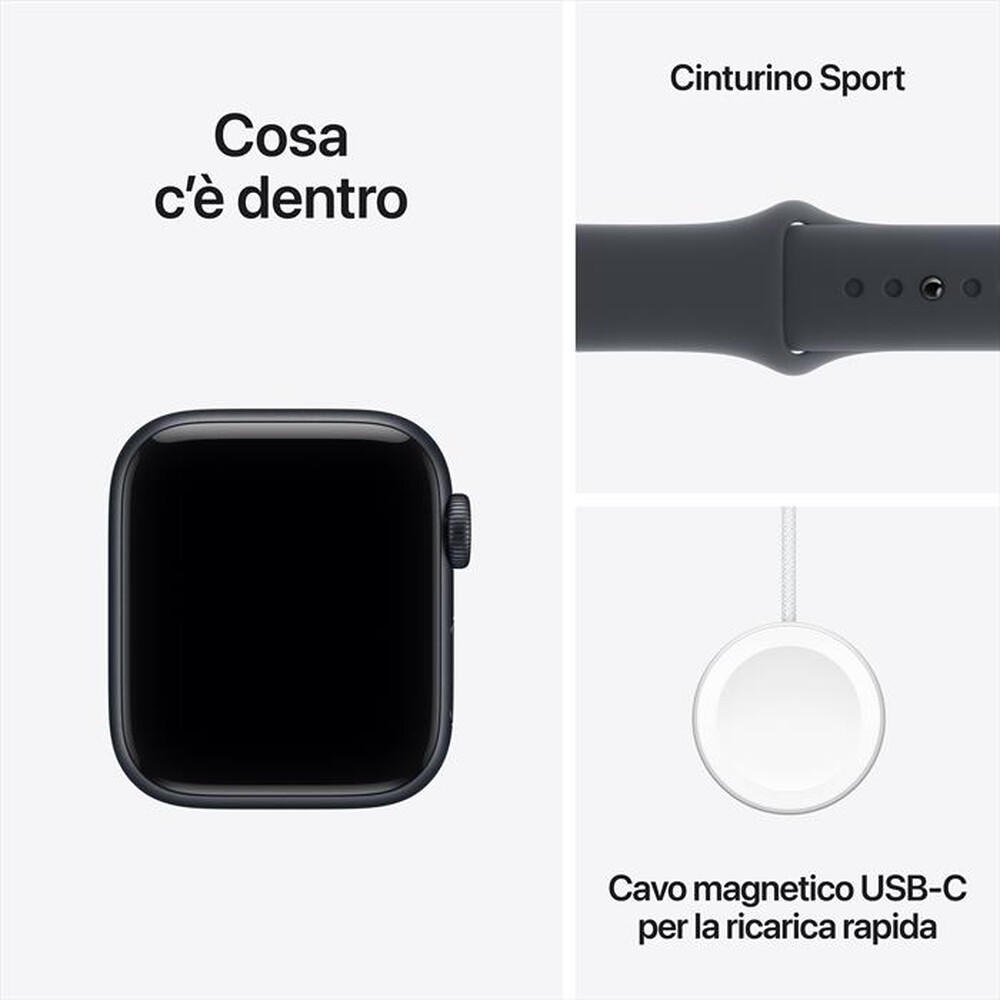 Immagine del prodotto APPLE - Watch SE 3 GPS 40mm Alluminio-Sport Band Mezzanotte - M/L
