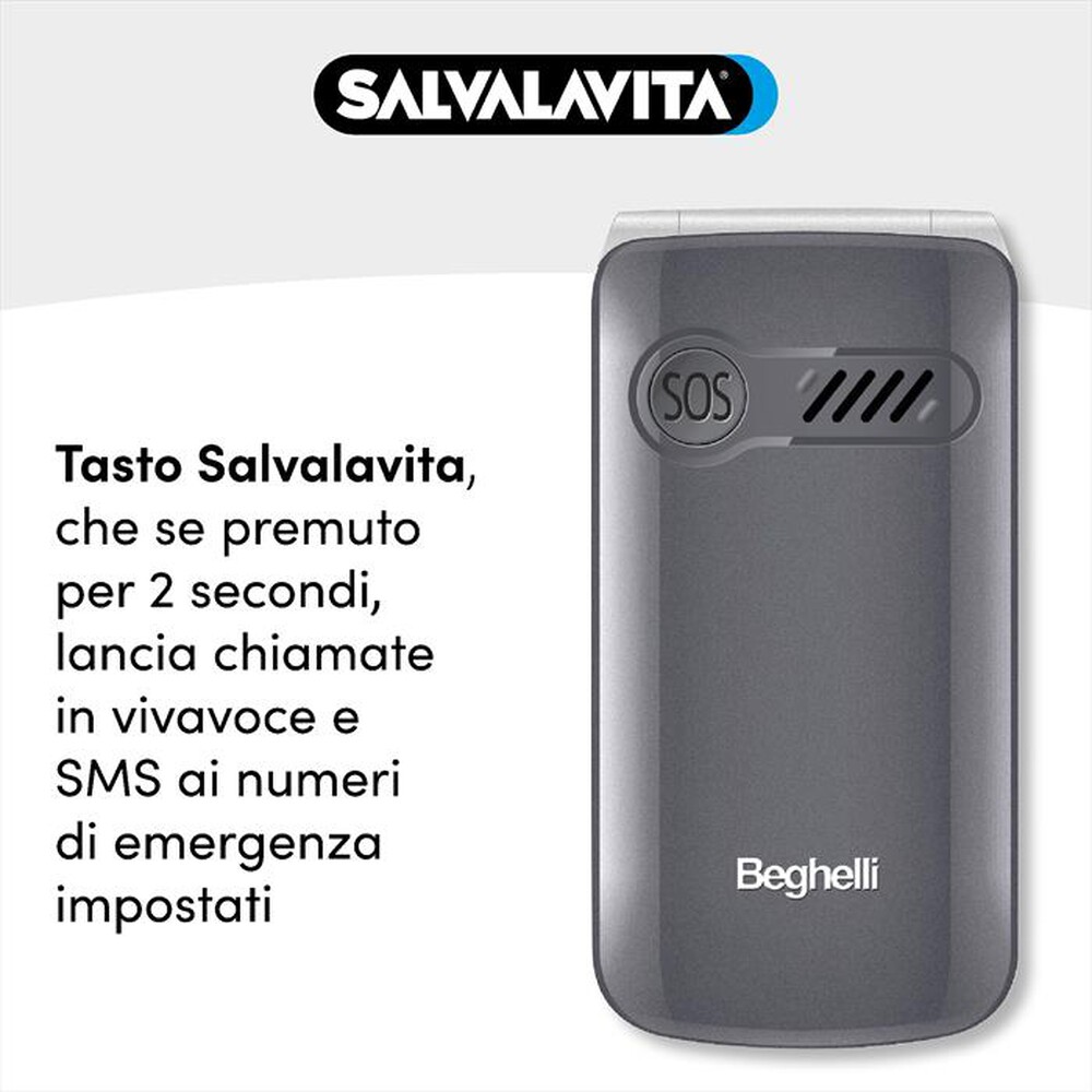 Immagine del prodotto BEGHELLI - Salvalavita Phone SLV18 ECODESIGN 9138N-grigio