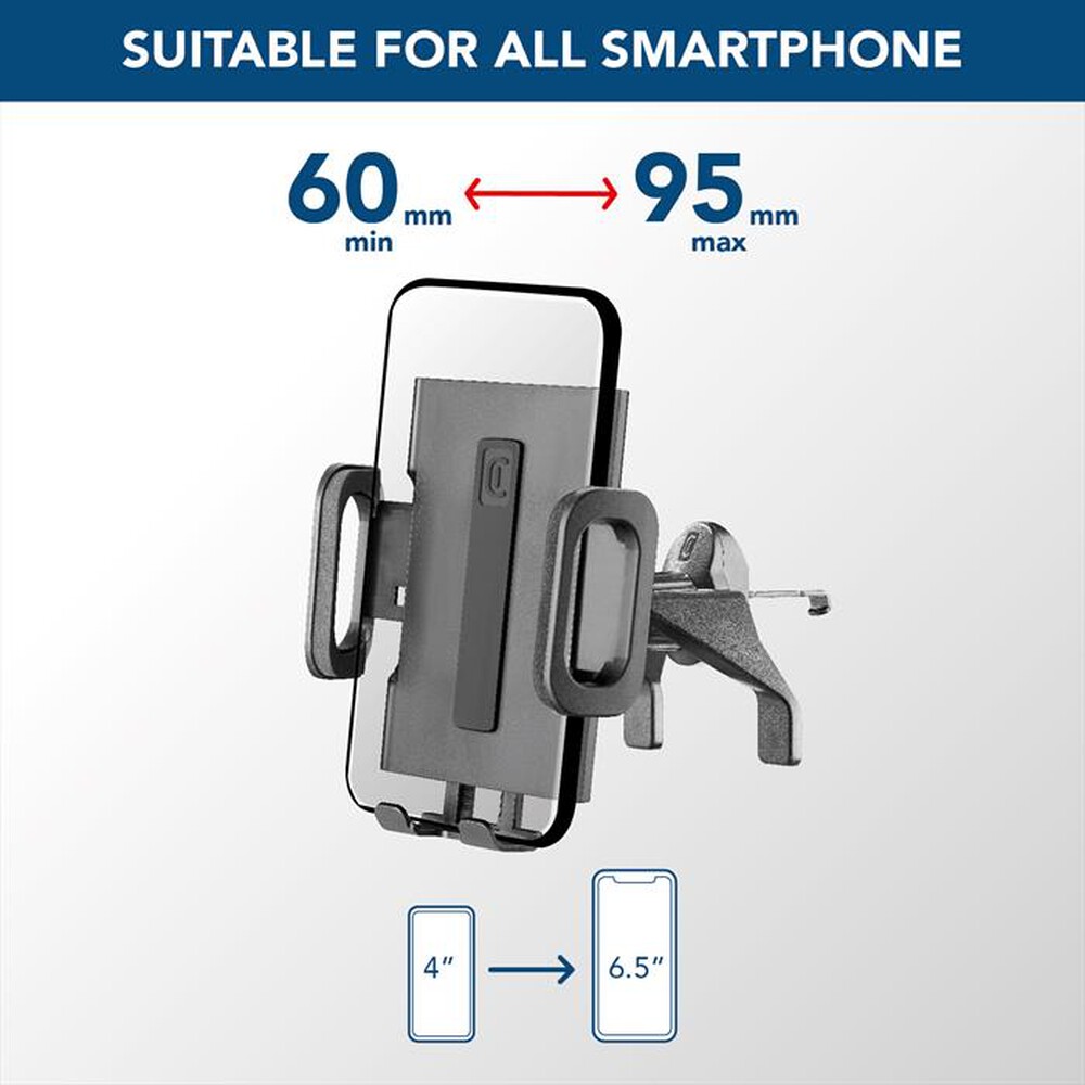 Immagine del prodotto CELLULARLINE - Supporto da auto per bocchette HUGHOLDERVENTK-Nero
