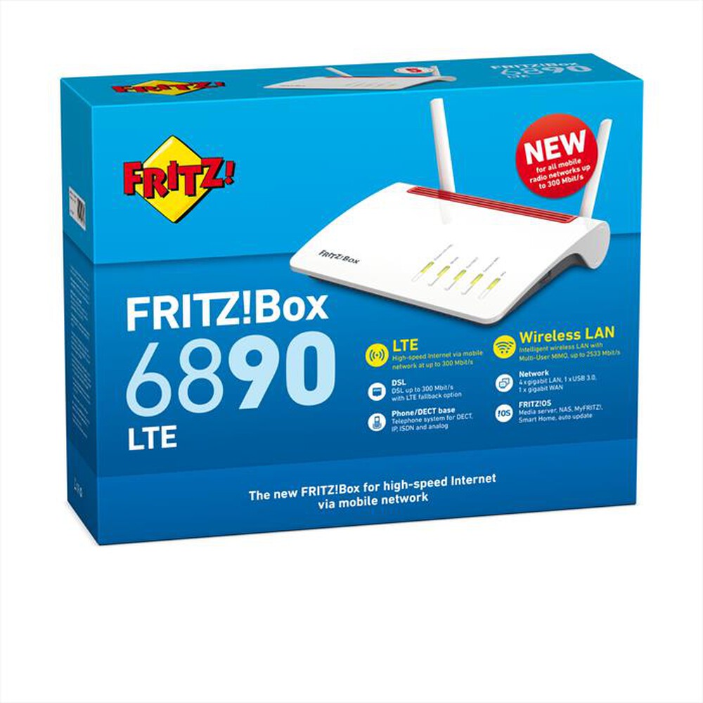 "FRITZ! - FRITZ!BOX 6890 LTE-Bianco/Rosso"
