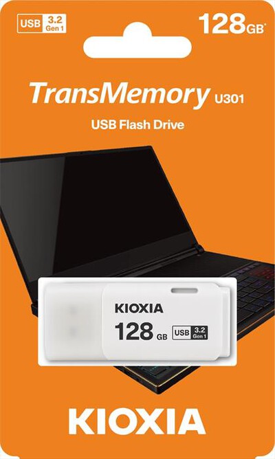 KIOXIA - CHIAVETTA USB 0301 3.0 HAYABUSA 128GB-Bianco