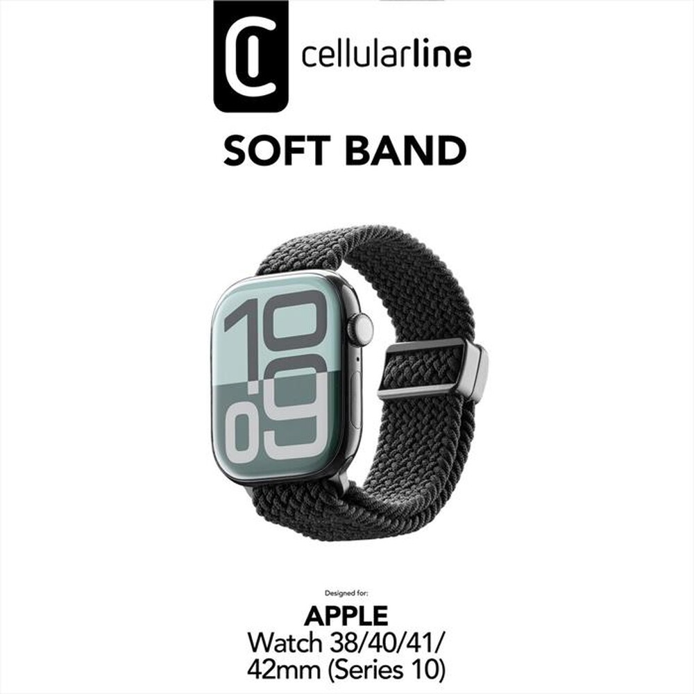 Immagine del prodotto CELLULARLINE - SOFT BAND - APPLE WATCH 38/40/41/42 (SERIES 10/11-Nero