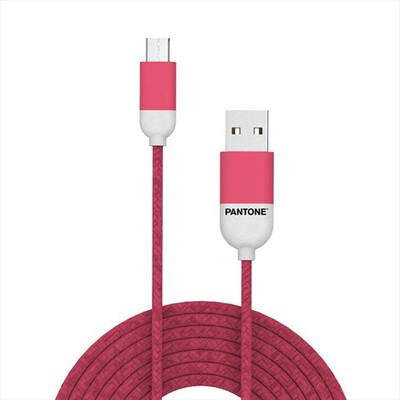 PANTONE - PT-MC001-5P - MICROUSB CABLE 1 5 MT-ROSA/PLASTICA