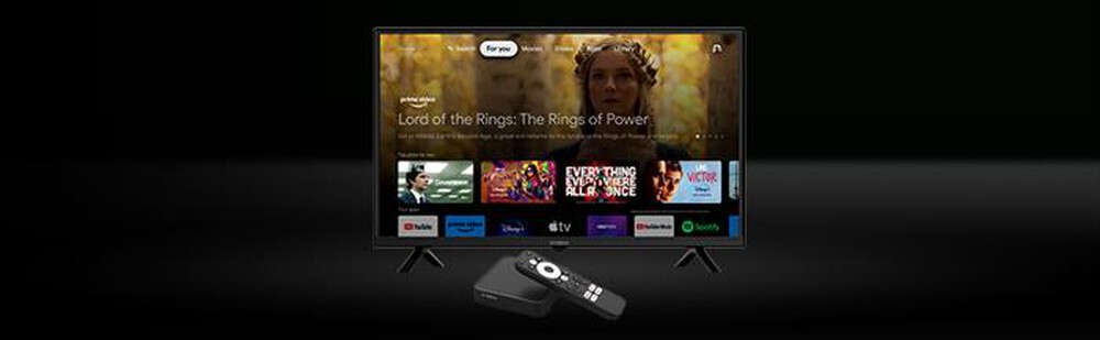 "STRONG - ADNROID TV BOX 9.0 NETFLIX COMANDI VOCALI LEAP-S3-nero"
