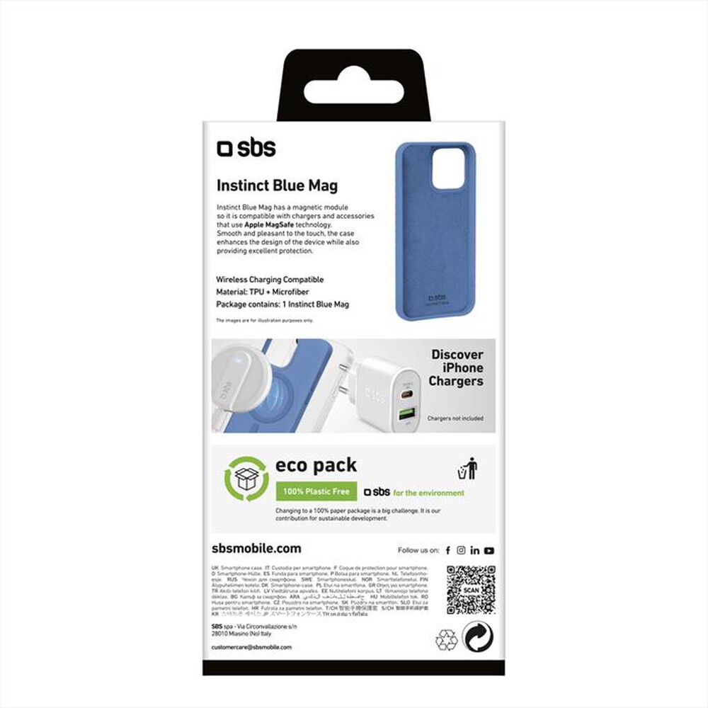 "SBS - Cover Instinct Mag iPhone 16 Pro TEINSTMAGIP1661PB-Blu"