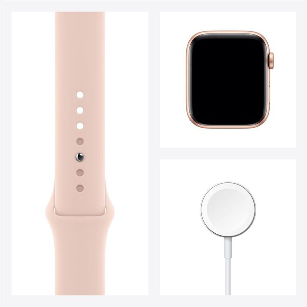 "APPLE - Watch SE GPS 44mm Alluminio Oro-Cinturino Sport Rosa Sabbia"