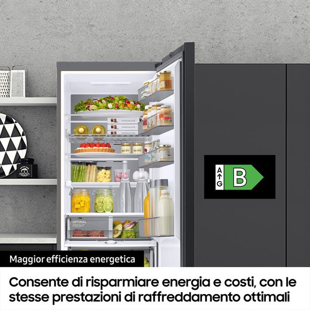 "SAMSUNG - Frigorifero combinato RB38A7B6BB1/EF BESPOKE-Black Matte"