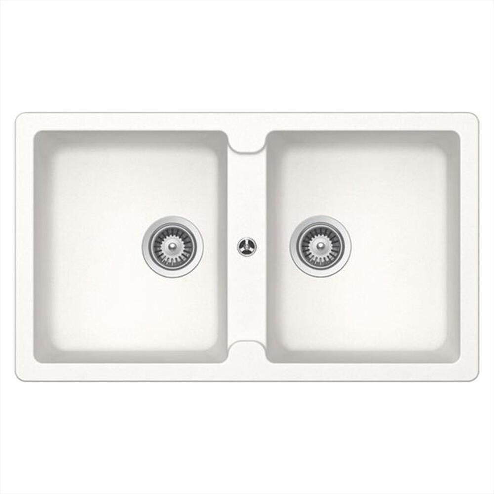 "GLEM GAS - Lavello lneare LS286WH 2 vasche-BIANCO"