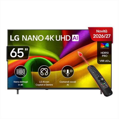 LG - Smart TV 65" NANO 4K AI 65NU900B6LA-Charcoal Black