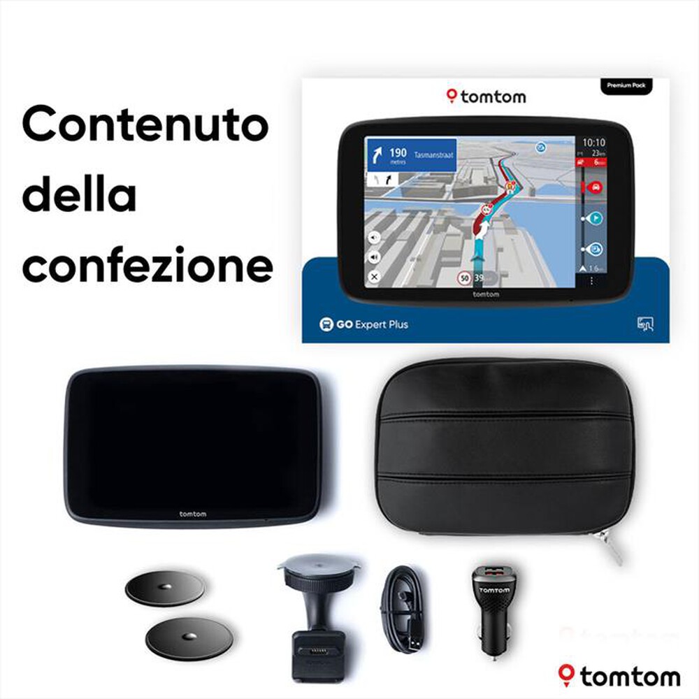 Immagine del prodotto TOM TOM - Navigatore portatile GO EXPERT PLUS PREMIUM PACK-Nero
