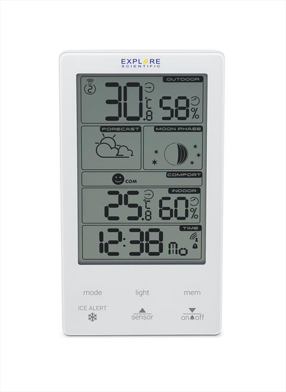 "EXPLORE SCIENTIFIC - WSH4009GYE000, STAZIONE METEO CON DISPLAY TOUCH-White"