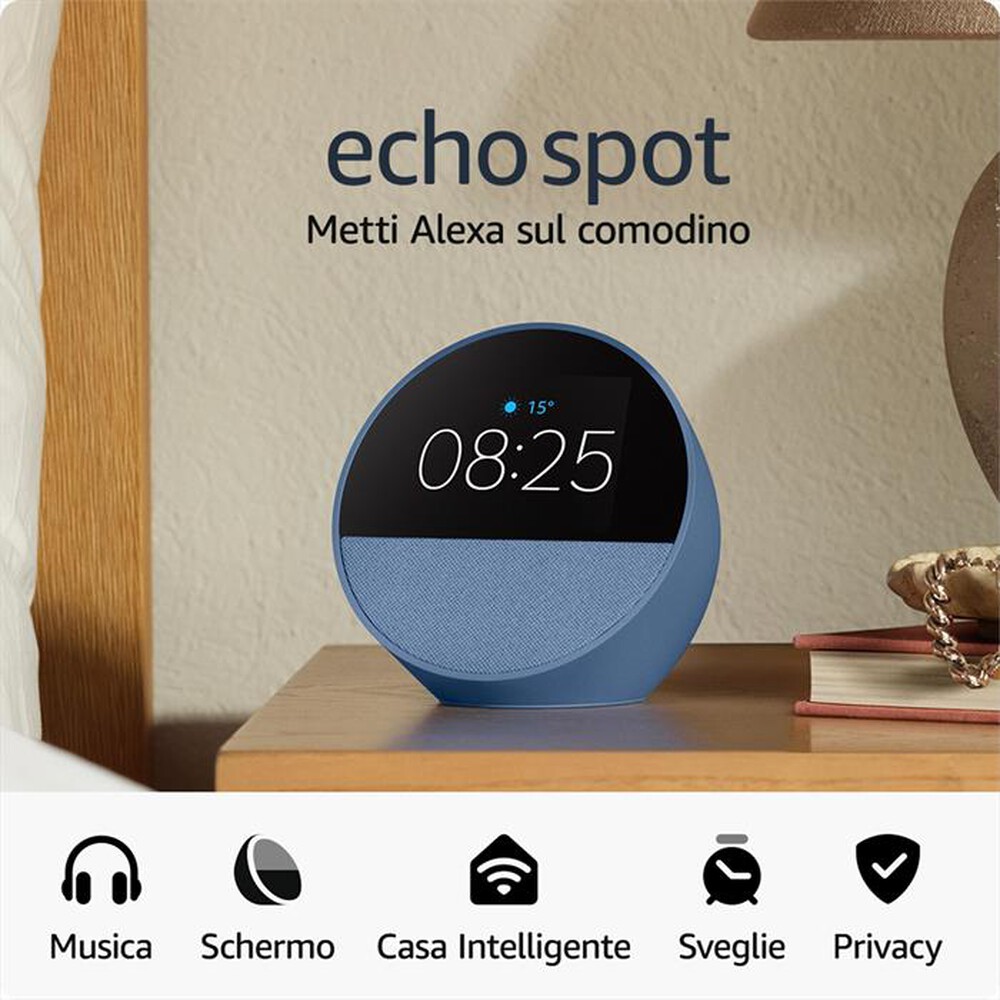 Immagine del prodotto AMAZON - NUOVO AMAZON ECHO SPOT (MODELLO 2024)-Blu