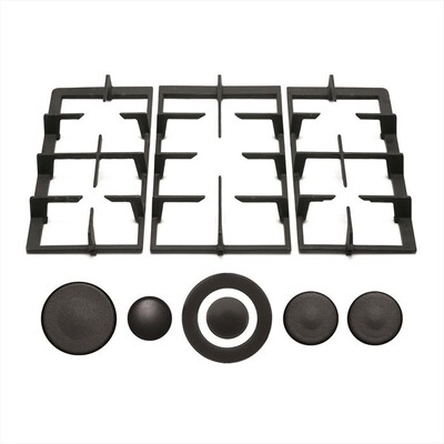 GLEM GAS - 9N95GH kit 3 griglie in ghisa + coprispartifiamma-NERO