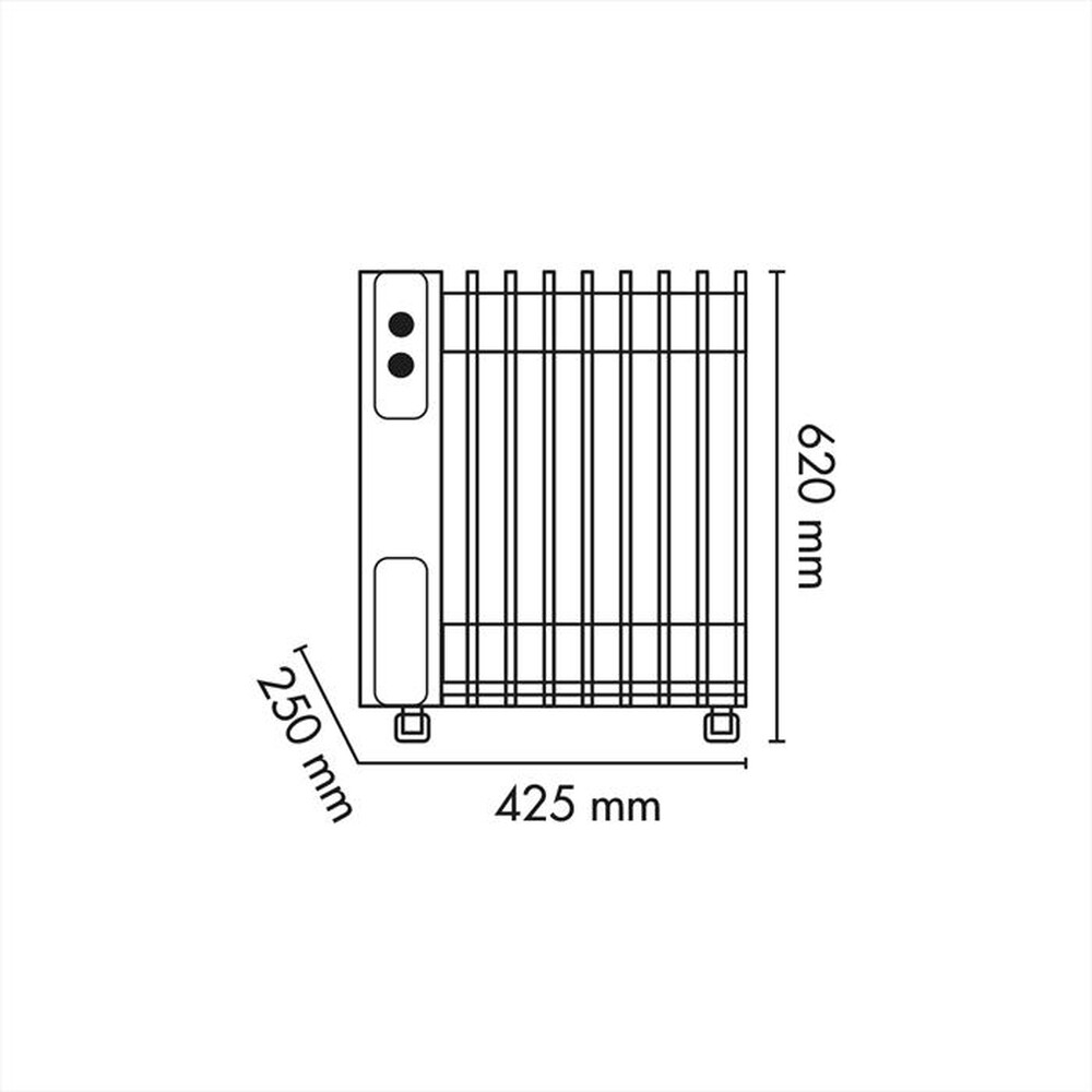 Immagine del prodotto ARGO - Radiatore a olio WARM BLACK TT 9-Nero