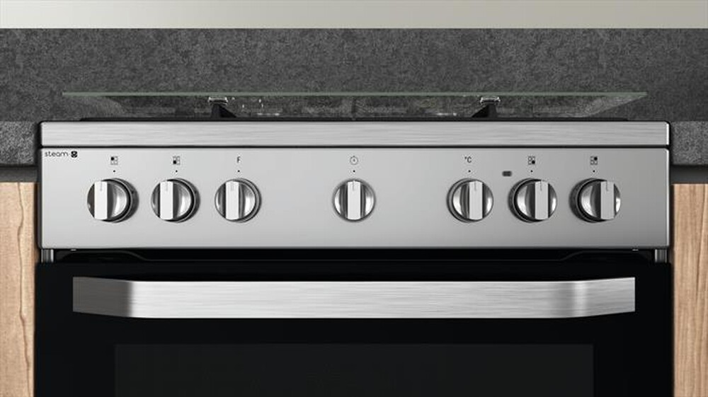 "HOTPOINT ARISTON - Cucina elettrica HS68G8PHX/E Classe A-Stainless steel"