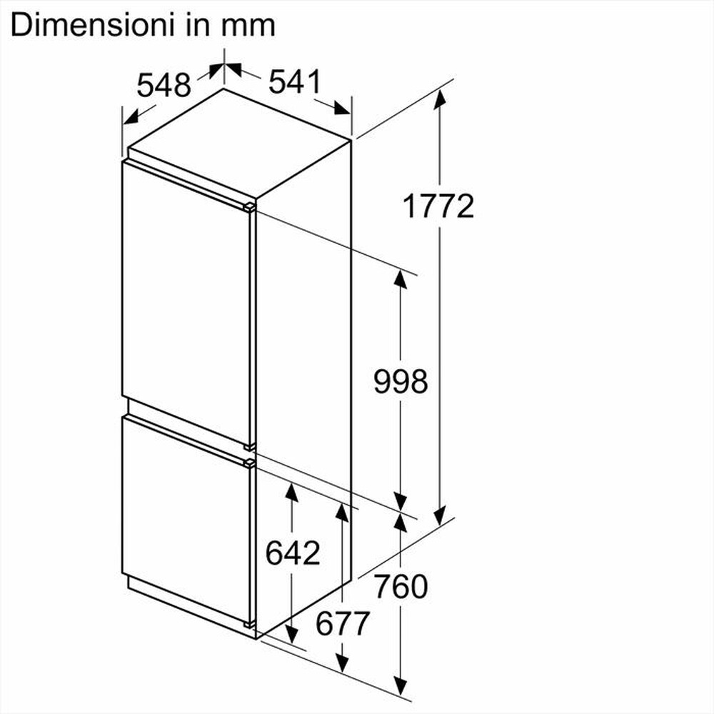 Immagine del prodotto BOSCH - Frigorifero incasso KIN86NSF0 Classe F