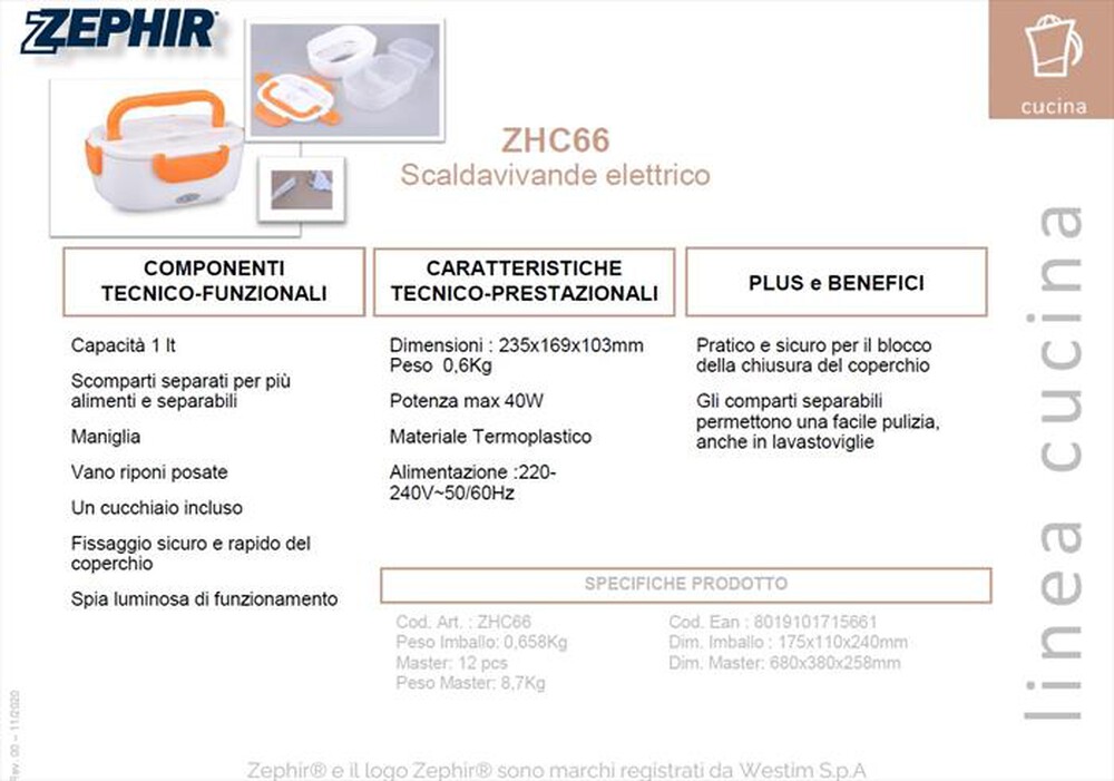 Immagine del prodotto ZEPHIR - ZHC66_SFUSO-Bianco/Grigio/Arancione