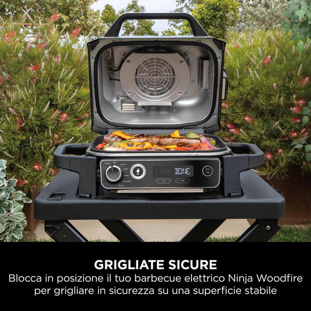 Immagine del prodotto NINJA - Carrello pieghevole BBQ elettrico&nbsp;Woodfire-NERO