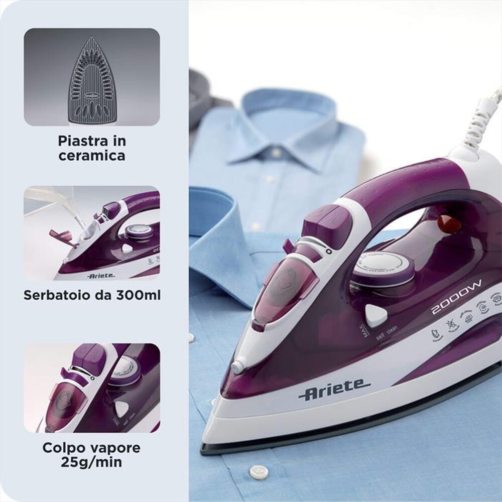 Immagine del prodotto ARIETE - Steam Iron / 6235-Viola, Bianco