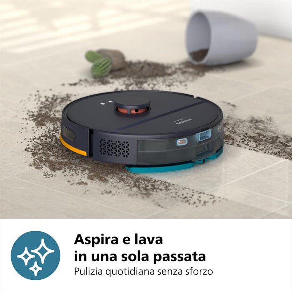 "PHILIPS - Aspirapolvere robot SERIE 2000 +STAZIONE XU2100/10-Nero"