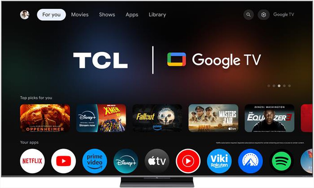 Immagine del prodotto TCL - Smart TV SQD Mini LED 4K 65" 65C8L-Nero