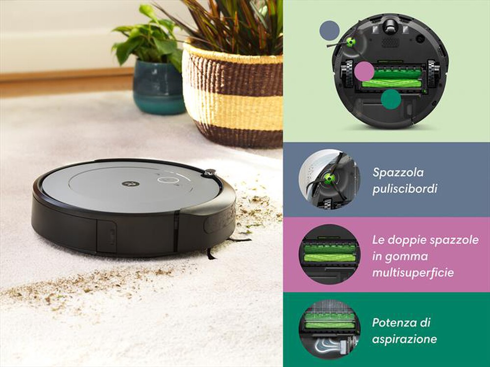 "iROBOT - Aspirapolvere robot ROOMBA I1158-GREY"