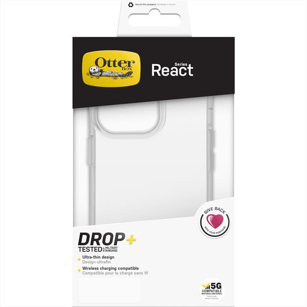 "OTTERBOX - REACT SYMMETRY - CUSTODIA IPHONE 13 PRO-trasparente"