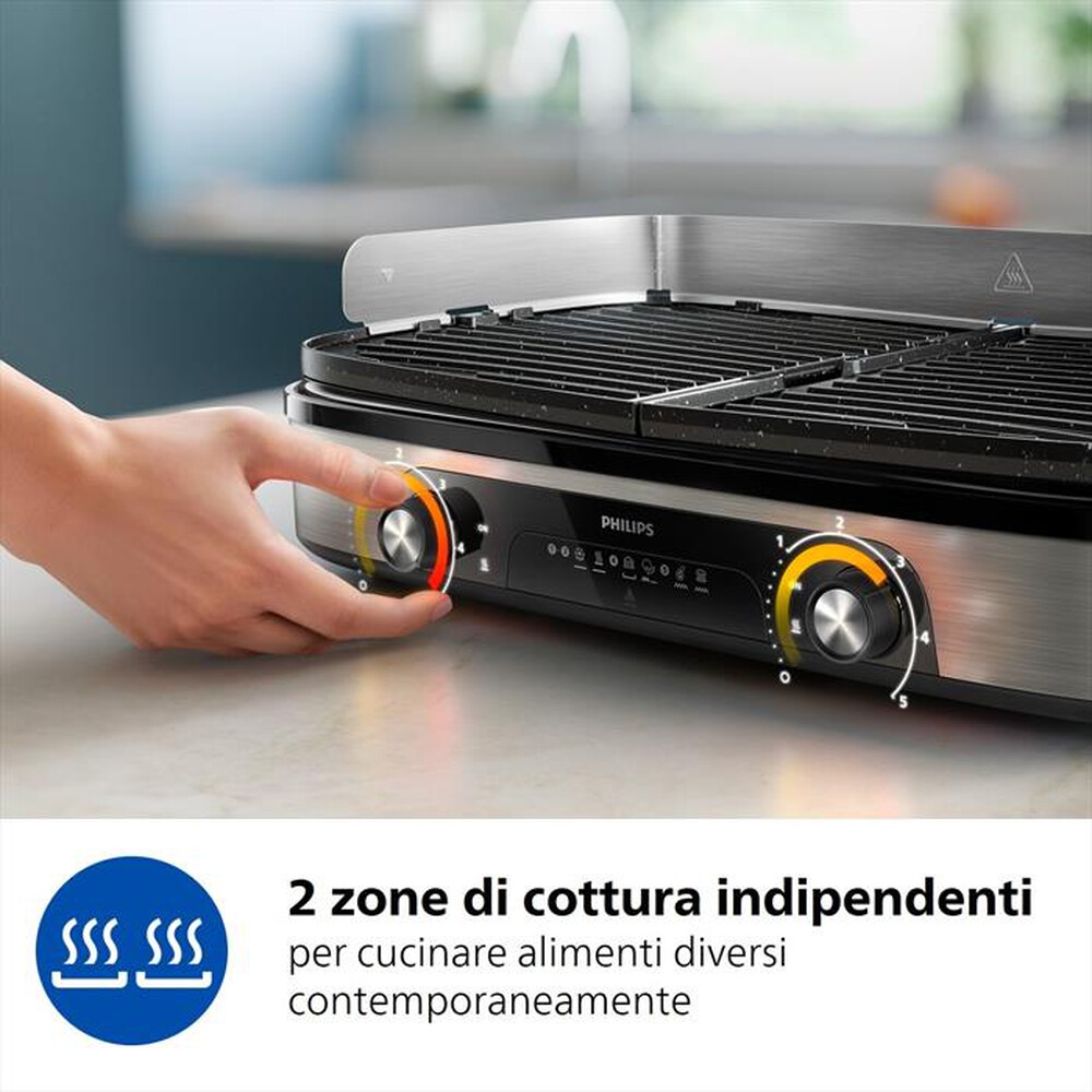 Immagine del prodotto PHILIPS - Grill da tavolo Serie 5000 HD6222/90-Alluminio