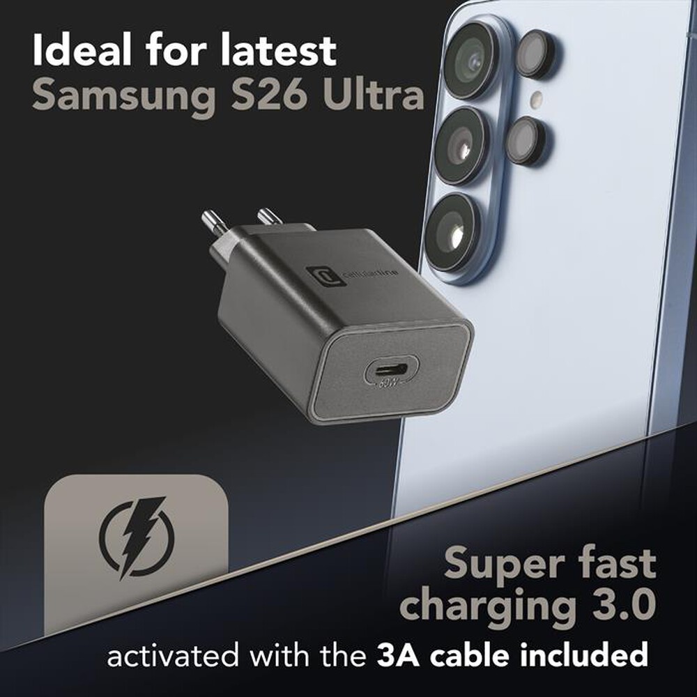 Immagine del prodotto CELLULARLINE - KIT CARICABATTERIE SAMSUNG 60W USB-C-Nero
