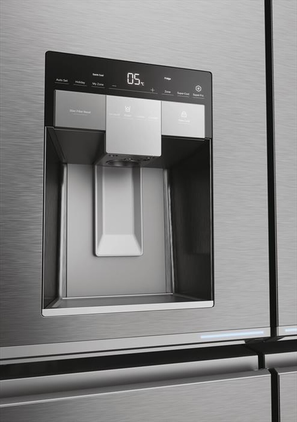 Immagine del prodotto HAIER - Frigorifero side by side HCR7918EIMP ClasseE 601lt-Platino, Acciaio inossidabile