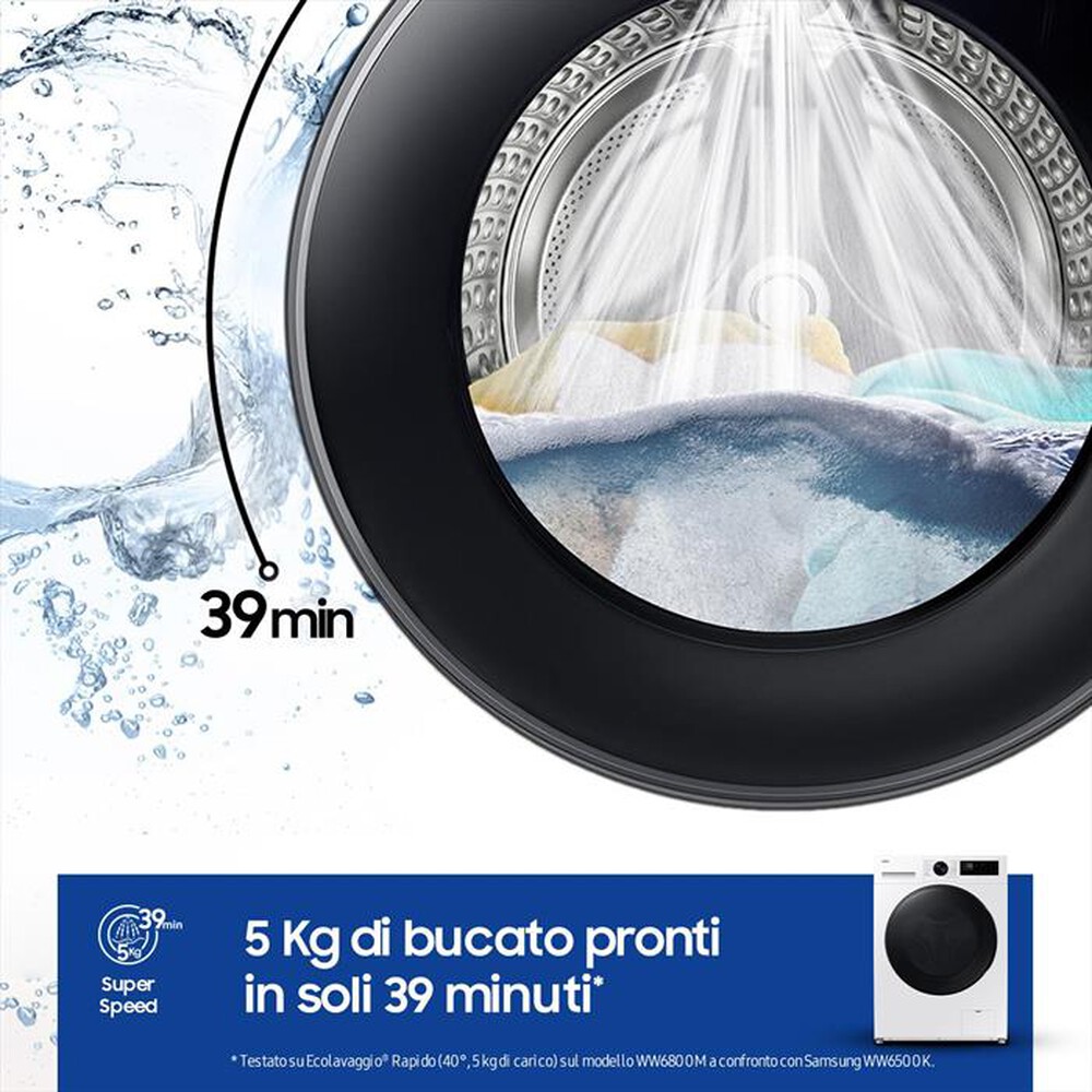 Immagine del prodotto SAMSUNG - Lavasciuga WD90DG5G34BEET 9/5Kg Classe A/E-bianca con oblò display nero
