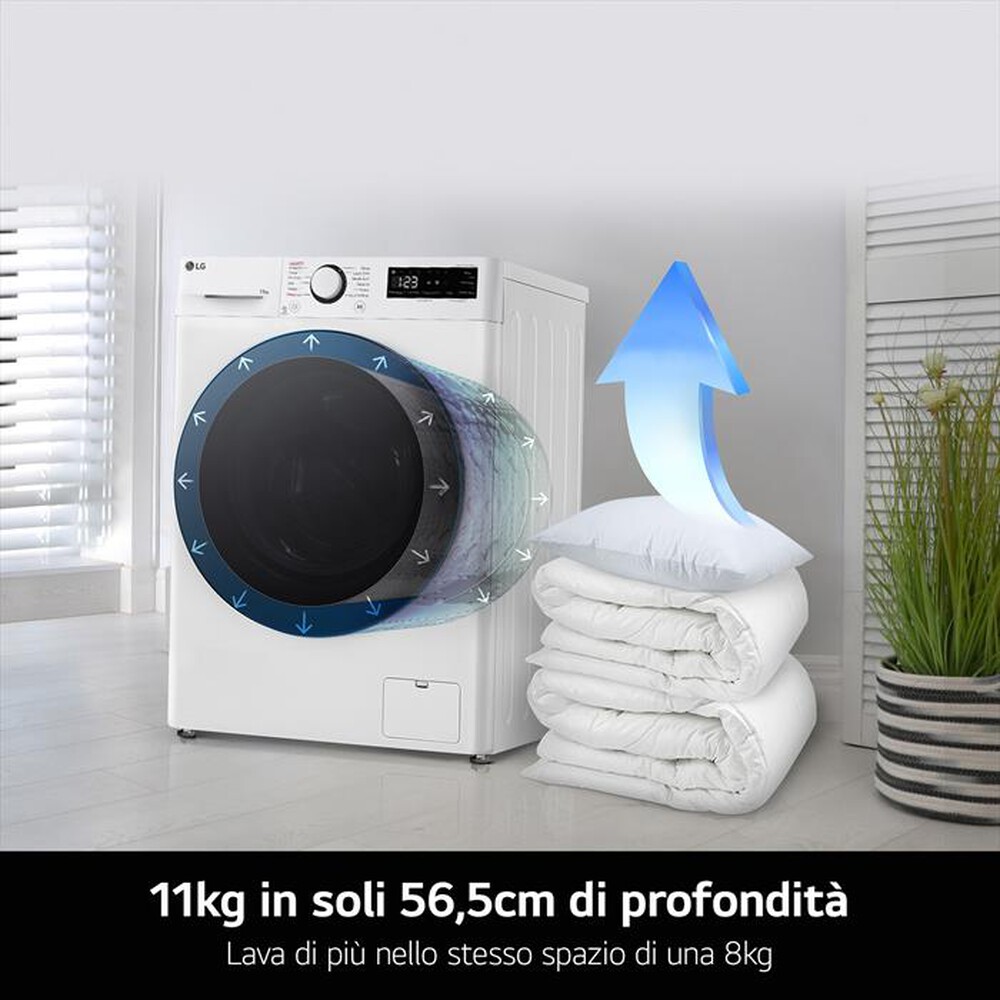 "LG - Lavatrice AI DD P1 F4R3P11NSWB 11kg Classe A-Bianco"