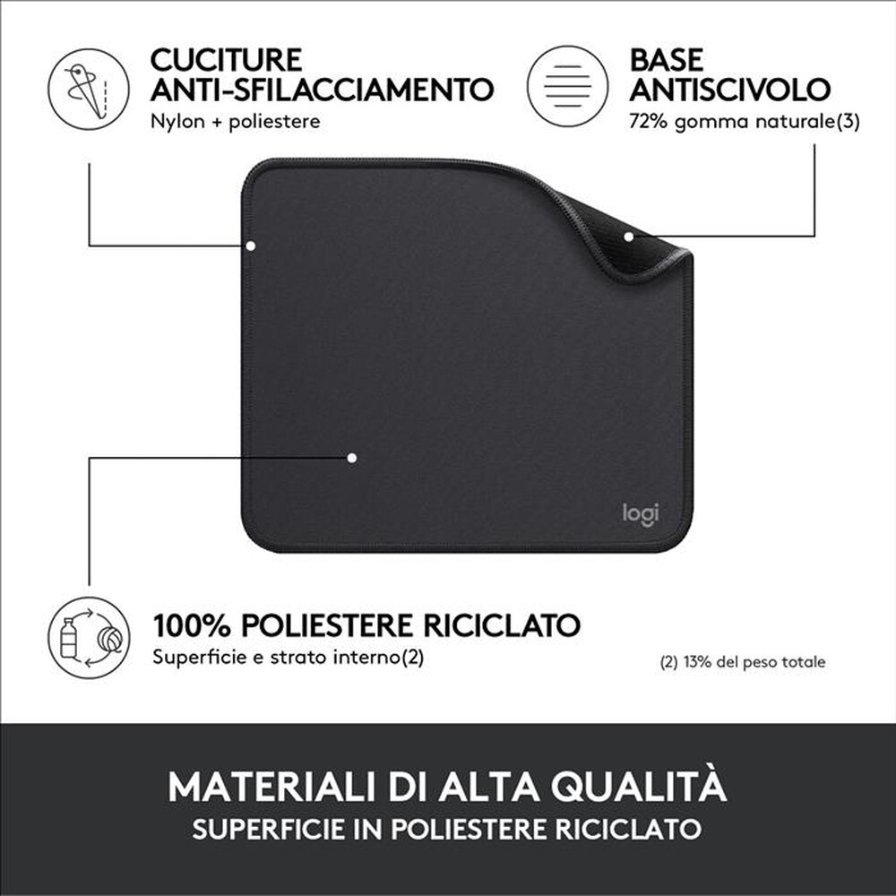 "LOGITECH - Mouse Pad Studio Series-Grigio"