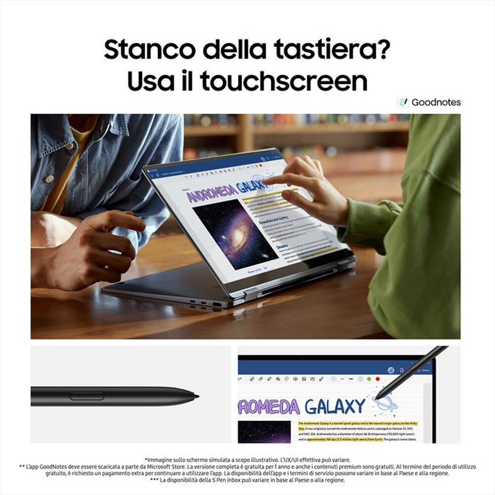 "SAMSUNG - Notebook GALAXY BOOK4 360-Gray"