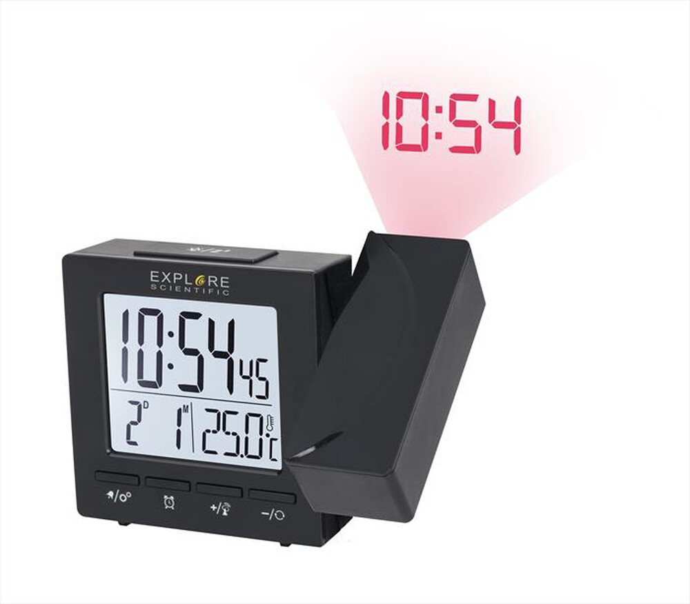 "EXPLORE SCIENTIFIC - RDP1001 OROLOGIO RADIOCONTROLLATO CON PROIEZIONE-Black"