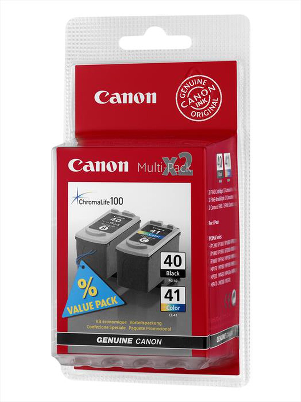 "CANON - PG-40 + CL-41 MULTIPACK-Black + Color"