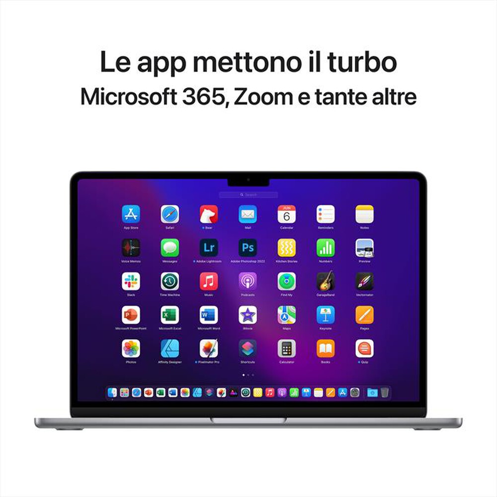 "APPLE - MacBook Air 13 M2 8-core CPU 10-core GPU 512GB SSD-Grigio Siderale"