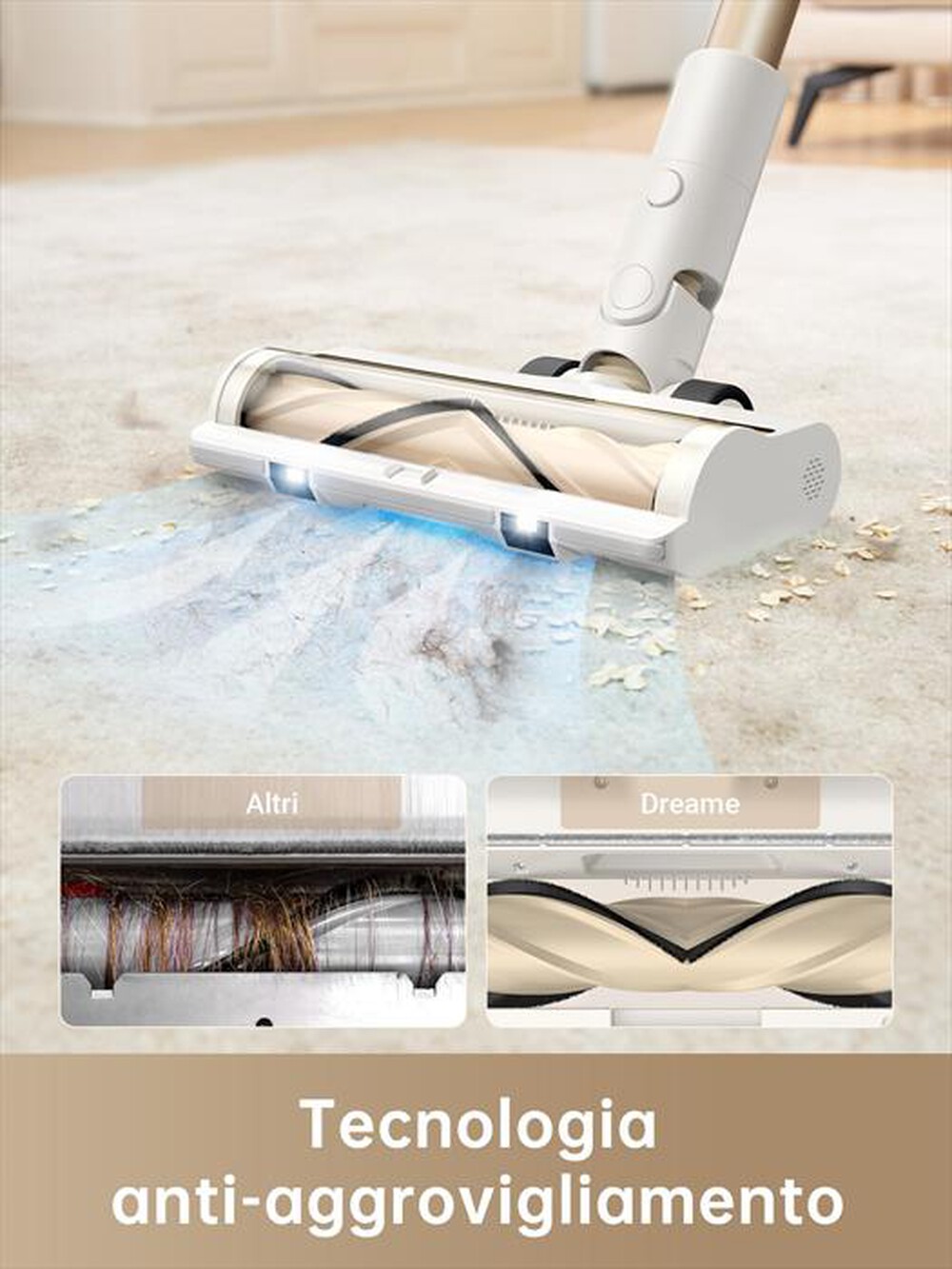 Immagine del prodotto DREAME - Scopa elettrica R10-Bianco/Oro