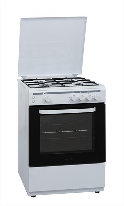 TECHLIFE - Cucina a gas TFCG60WFGG-Bianco,  TECHLIFE - Cucina a gas TFCG60WFGG-Bianco