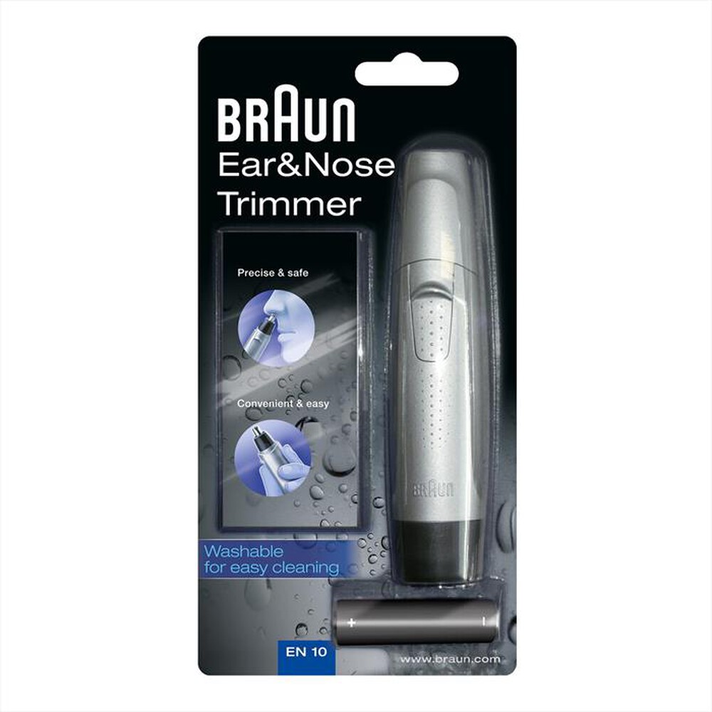 "BRAUN - TRIMMER EAR&NOSE EN10-Argento"