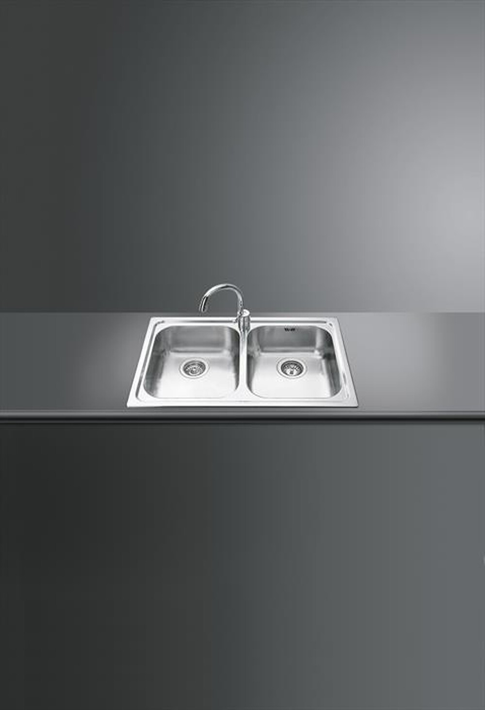 "SMEG - Lavello lineare SP792-2 2 vasche-inox"