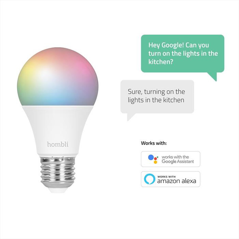 "HOMBLI - Smart bulb CCT/RGB 1+1 Free"