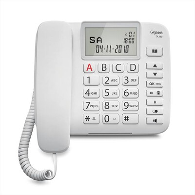GIGASET - Telefono per anziani DL380WHITE-Bianco