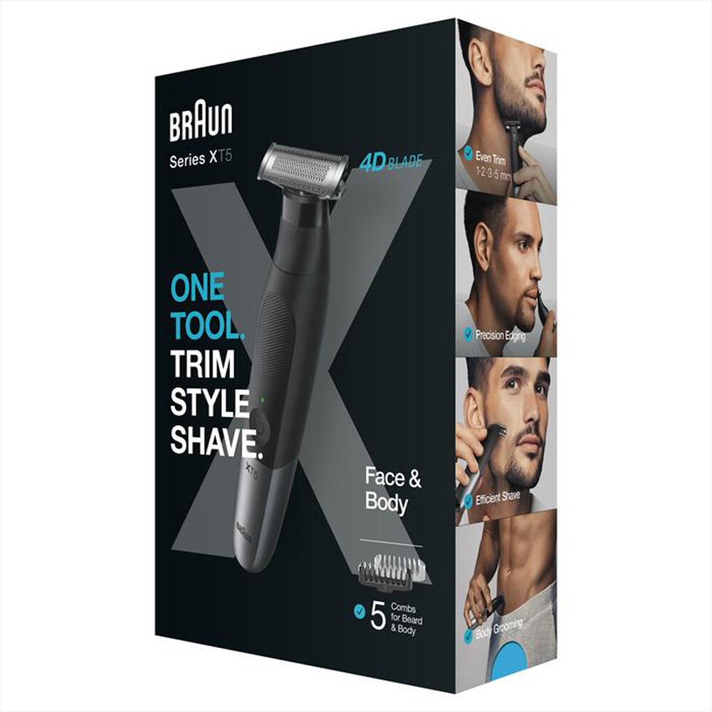 Immagine del prodotto BRAUN - Regolabarba SERIES X XT5100-NERO/GRIGIO METALLIZZATO
