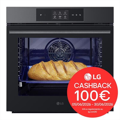 LG - Forno incasso elettrico INSTAVIEW WSED7665B A++-Black Steel